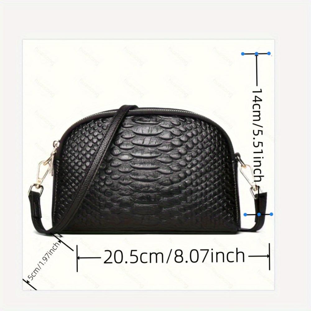 Lyra Mini Croc Crossbody Bag