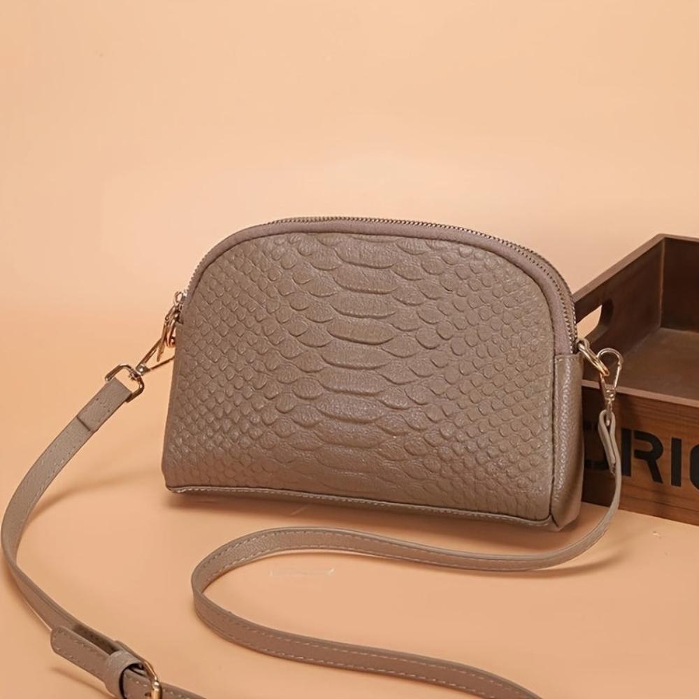 Lyra Mini Croc Crossbody Bag