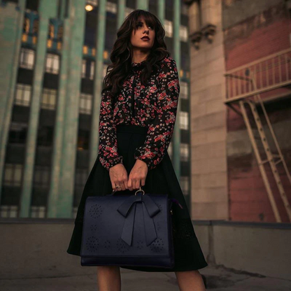 Mabel's Elegant Bow-Tie Satchel